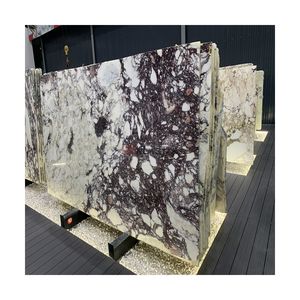 Usine de marbre italienne d'importation populaire grande dalle de comptoir d'île en marbre poli en gros calacatta violar - Product Image 1