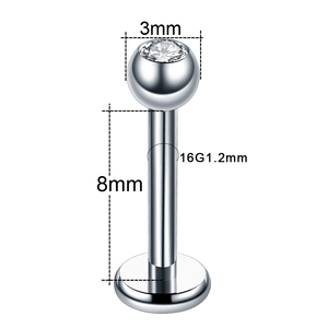 10 pz filo esternamente con strass Labret <span class=keywords><strong>anello</strong></span> con labbro Monroe <span class=keywords><strong>piercing</strong></span> titanio trago elica <span class=keywords><strong>Piercing</strong></span> gioielli Sexy per ragazze 16G - Product Image 2