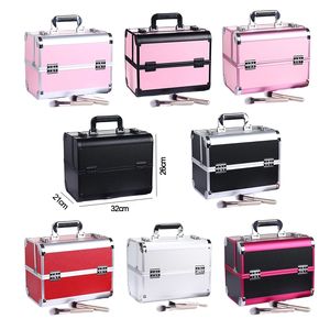 Estuche Organizador de Cosméticos, Caja de Maquillaje Portátil con Cerradura, Estuche de Viaje para Maquillaje, para Maquilladores, Kits de Uñas, Herramientas de Maquillaje - Product Image 6