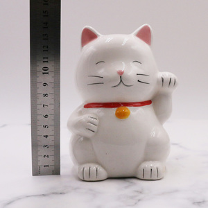 <span class=keywords><strong>Salvadanaio</strong></span> in Ceramica Bianca <span class=keywords><strong>Vintage</strong></span> a Forma di Gatto Portafortuna per Bambini, Scatola per Risparmiare Denaro, Regalo all'Ingrosso - Product Image 5