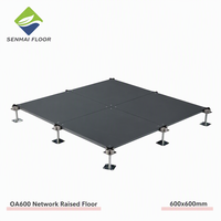 Panneau de plancher surélevé réseau OA600 600x600x33mm en acier thermolaqué époxy pour centre de données, antistatique, bureau à aire ouverte SENMAI