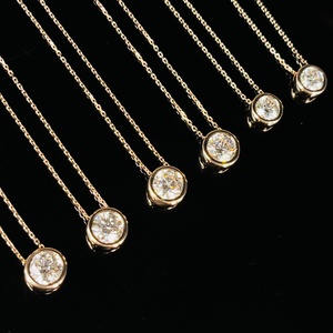 สร้อยคอจี้เพชรทอง18K 14K 10K 9K ดีไซน์ HUAZHONG-GEM เครื่องประดับแฟชั่นสำหรับงานหมั้นที่ได้รับการรับรองจาก IGI - Product Image 2