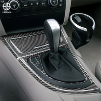 Autocollant de cadre de boîte de rangement de bande latérale de panneau de changement de vitesse de voiture en fibre de carbone pour BMW série 1 E81 E82 E87 E88 2008-2013