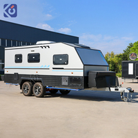 CAMPTRL Camping-car familial avec équipements de vie complets, camping-car de luxe avec douche et cuisine, remorque de camping pour les voyages et le camping