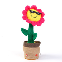 Peluche Cactus Danseur et Chanteur Tournesol, Jouet pour Enfants, Cadeau de Fêtes pour Garçons et Filles, Produit Phare en Gros