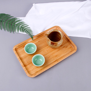 Plateau rectangulaire en bambou de qualité supérieure, multifonctionnel, pour servir thé, nourriture, usage domestique ou en restaurant - Product Image 4