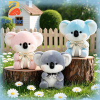 Peluche Koala Kawaii Colorée avec Nœud Papillon, Jouet en Peluche Moelleux pour Machine à Pinces, Cadeau d'Anniversaire pour Enfants, Logo Personnalisé en Stock