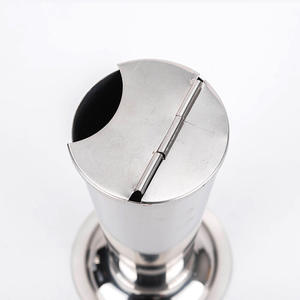 Support pour pinces de stérilisation en acier inoxydable 304 avec couvercle, forme de cône inversé, qualité médicale, couleur argent, ensemble de trois tailles - Product Image 3