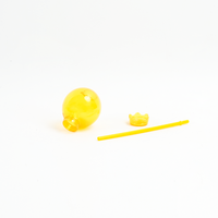 Gobelet en plastique transparent de 12 oz, motif personnalisé, pour jus et smoothies, en forme de boule disco ronde, avec couvercle et paille