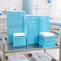 Alèses d'incontinence jetables OEM 60x90cm, très absorbantes, imperméables, pour soins infirmiers, 2 couches de pâte de cellulose