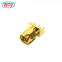 Conector Coaxial SMA de Cobre Chapado en Oro para Montaje en PCB, Precio de Fábrica