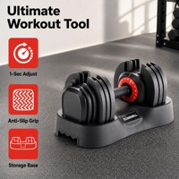 دمبل حديدي قابل للتعديل سريع التغيير بوزن 25 كجم مع 17 مستوى قفل للتدريب المنزلي وكمال الأجسام