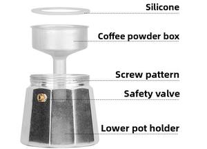 <span class=keywords><strong>Cafetera</strong></span> exprés Moka de estilo <span class=keywords><strong>vintage</strong></span>, <span class=keywords><strong>cafetera</strong></span> exprés italiana portátil para camping y uso doméstico - Product Image 3