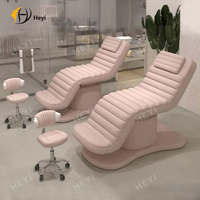 Lit de Beauté Électrique Moderne à 3 Moteurs, Chaise de Soin Cosmétique pour Esthéticienne, Lit de Massage et de Thérapie pour Salon de Beauté, Spa et Cils