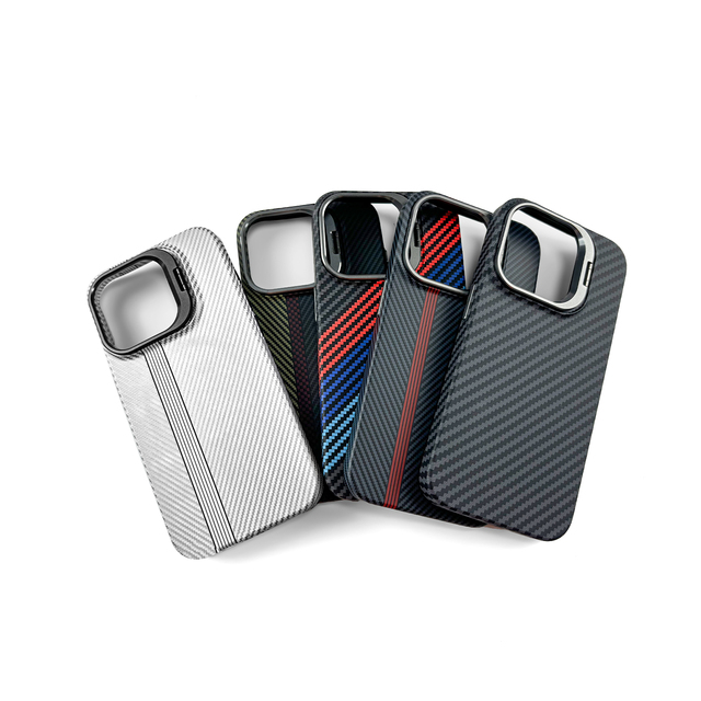 Shockproof Carbon Fiber Protective case for IPhones 13 14 15 16 Pro Max PC Magnetic Wireless Charging Mobile Phone Case