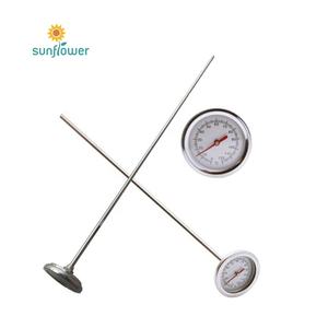 Termômetro de Solo para Compostagem com Sonda Longa em Aço Inoxidável e Mostrador Bimetálico - Product Image 2