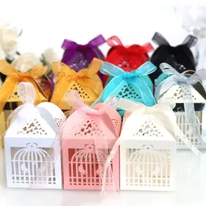 Birdcage Laser Cut Wedding Chocolate Box Candy Gifts Packaging Favors Sweet Box