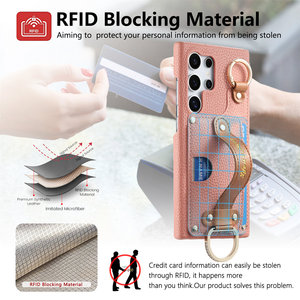 Étui de téléphone en cuir PU de qualité supérieure pour A36/A56, design style Ins, fonction portefeuille, fente pour cartes, béquille dissimulée, dragonne (vente en gros) - Product Image 4