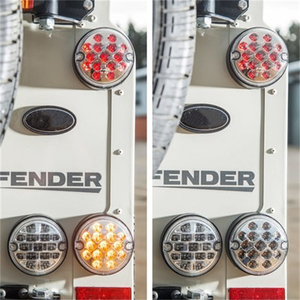 Mise à niveau du feu arrière <span class=keywords><strong>rond</strong></span> à LED avec <span class=keywords><strong>clignotant</strong></span> réglable pour Land Rover Defender 90 110 1983-2016 - Product Image 6