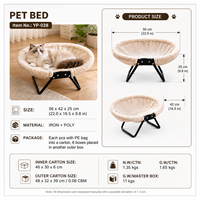 Lit-lune confortable et pliable pour animaux de compagnie, surélevé, respirant, portable, pour toutes les saisons, pour chats et chiens, intérieur/extérieur, tendance