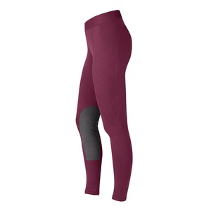 Culotte d'équitation pour femme en Spandex/Polyester extensible dans quatre directions, taille haute, avec poches zippées et bas de jambe élastique - Product Image 2