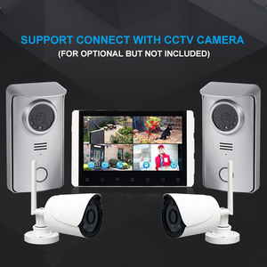 Lermom Maison DVR 4 canaux 1080P 2.4G Sans Fil 7 pouces Tactile bouton visiophone système d'interphone vidéo interphone - Product Image 6