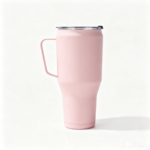 Gobelet isotherme grande capacité avec poignée, anti-transpiration, double paroi, en acier inoxydable 304, pour <span class=keywords><strong>café</strong></span> chaud et eau froide, idéal pour l'extérieur - Product Image 2