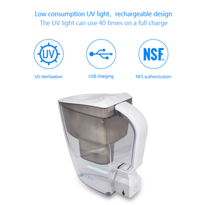 Jarra de agua con filtro para el hogar, reemplazo de jarra de agua alcalina saludable, con luz UV - Product Image 3