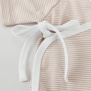 Cravatta laterale a maniche corte di colore personalizzato con bavaglini a righe vendita calda per tutti i mesi <span class=keywords><strong>pagliaccetto</strong></span> per neonati <span class=keywords><strong>elegante</strong></span> Boutique - Product Image 5