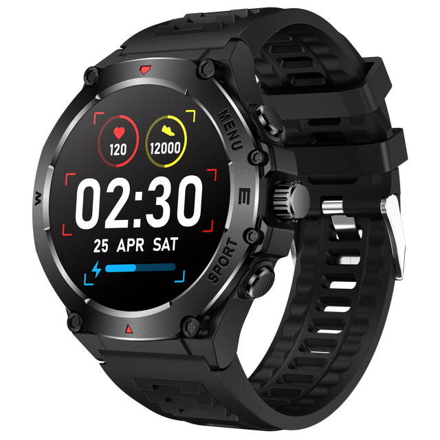 TG11 Rugged Smart Watch 1.43" AMOLED Always-on Display GPS Barometer Altimeter 500mAh Big Battery 3ATM IP68 Waterproof
