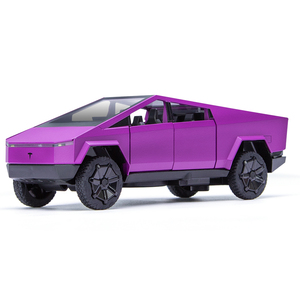 Fabricación OEM, Modelo de Auto de Juguete de Metal Fundido a Presión a Escala 1:32, Camioneta <span class=keywords><strong>Tesla</strong></span> con Luz y Sonido, Funciona con Baterías AG13 - Product Image 6