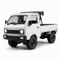 Voiture RC de loisir 4x4 Mini Pick-up Télécommandée 2.4GHz Blanche ABS+Métal LED 1:10 pour l'escalade, Prête à l'emploi avec chargeur, Idéal comme cadeau