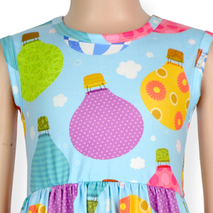 Vestido de Verano para Bebés Niñas, Diseño Personalizado con Estampado Digital, Ropa de Boutique sin Mangas, Cierre a Presión - Product Image 3