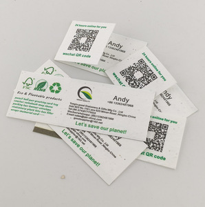 Eco-friendly Recycled Biodegradable Handmade Seed Paper Business Name Card