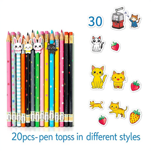 Signets parfumés Teling Crayons malodorants avec garnitures en silicone Fournitures scolaires pour enfants Papeterie éducative avec arômes de fruits - Product Image 4