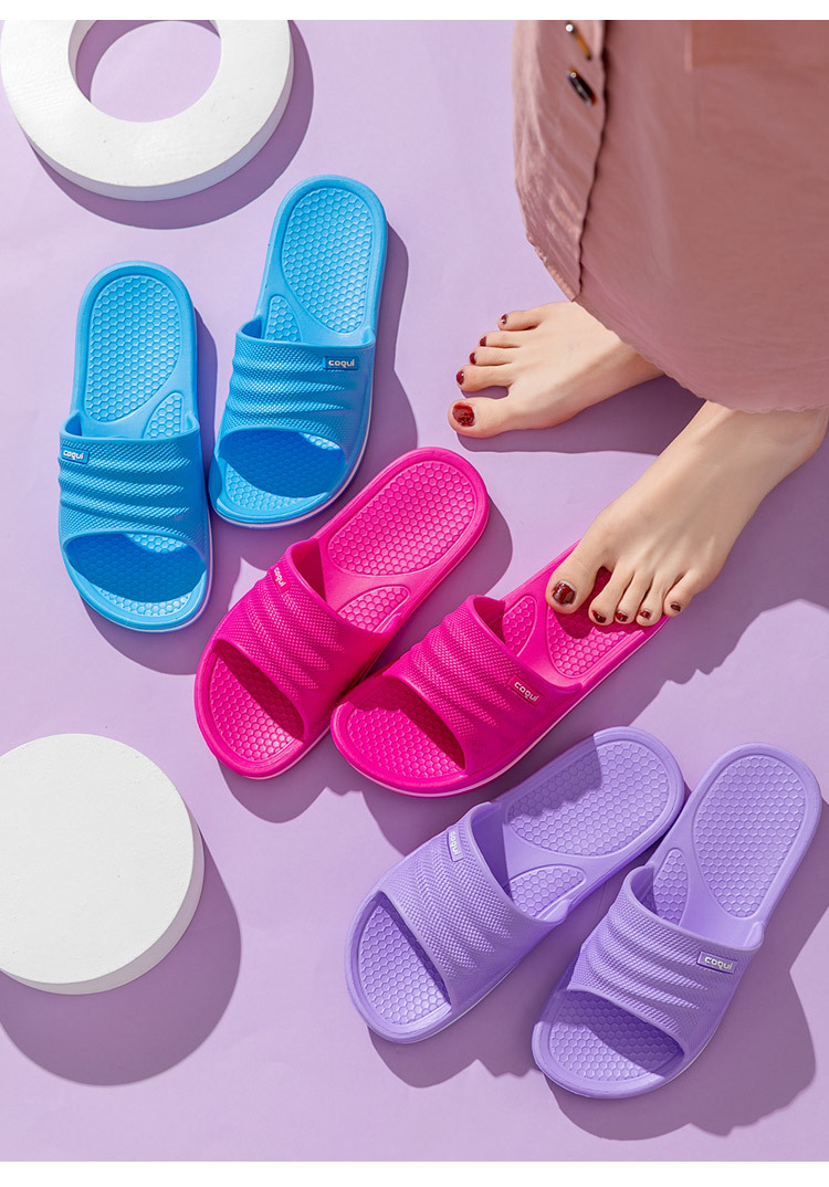 Men and Women Slippers Household Hotel Indoor Couple EVA Slides Simple Summer Slippers
