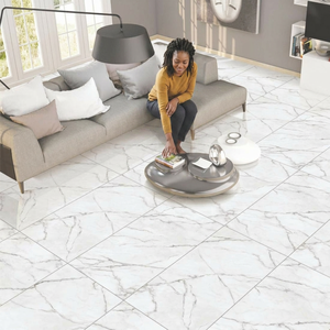 Baldosa de porcelana Brilon Grey moderna para baño, 60x120cm, 600x1200mm, efecto mármol pulido, acabado brillante, premium, 20mm - Product Image 1