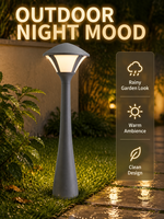 Lampe de balise de jardin AC85-265V 12W, étanche IP65, moderne, pour aménagement paysager extérieur, éclairage blanc chaud pour jardin, villa, parterre de fleurs