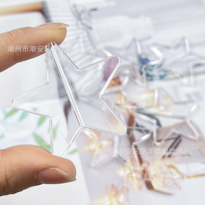 Acrylic Five-Pointed <b>Star</b> Pendant Transparent With Hole For Wedding Decoration Christmas Door Curtain Crystal <b>Lamp</b> - Product Image 2