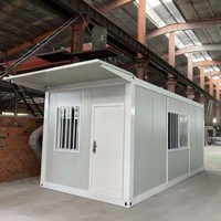 Casa Contenedor Modular Estándar de 20 pies, Desmontable, Prefabricada, para Oficina, Sitio de Construcción y Dormitorio para Personal