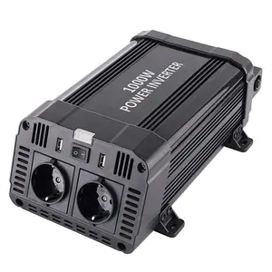 1000W 순수 사인파 인버터 12V ~ 110V DC/AC 이중 출력 변환기 3.1A USB 자동차 어댑터 담배 라이터 플러그 OEM 지원