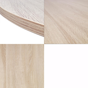 <span class=keywords><strong>Mesa</strong></span> de Comedor <span class=keywords><strong>Redonda</strong></span> Moderna Kirkasa <span class=keywords><strong>90</strong></span> x <span class=keywords><strong>90</strong></span> x 77 <span class=keywords><strong>cm</strong></span>, MDF Resistente, Patas de Metal, Ensamblada, <span class=keywords><strong>Extensible</strong></span>, para 4 Personas, Sala de Estar - Product Image 5