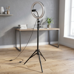 Luce ad Anello LED Kooper 128 con Cavo USB da 200cm, 5V USB, in Acciaio Inox e ABS per Attrezzatura da Streaming Live - Product Image 2