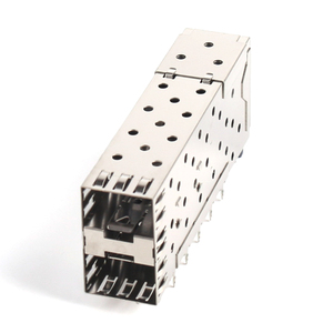 Connecteur de douille <span class=keywords><strong>optique</strong></span> SFP0-3040-L à pression 2x1 ports avec cage de réceptacle SFP et conduit de lumière - Product Image 1