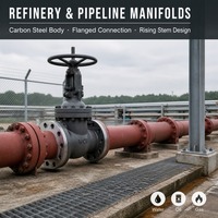 Vanne à opercule à poignée montante à bride RF à joint de lame, en acier A216 WCB, classe 150, API 600 API 598, pour pipelines pétroliers et gaziers, directement de l'usine