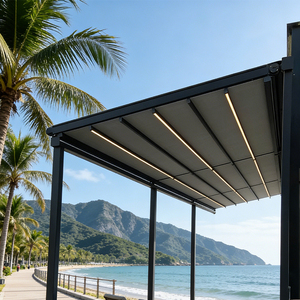 <span class=keywords><strong>Toldo</strong></span> Retráctil de Aluminio, Resistente a Desgarros y Decoloración, Estructura de Grado Aeroespacial Resistente a la Corrosión, para Uso Recreativo en Villas - Product Image 5