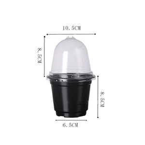 Pots de jardinage de style américain <span class=keywords><strong>en</strong></span> PE, coupelles à semis, boîtes de Pétri <span class=keywords><strong>pour</strong></span> pépinière, dômes d'humidité, pots de transplantation <span class=keywords><strong>en</strong></span> PET - Product Image 5