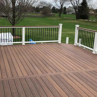 Prix de gros de haute qualité Unti Uv creux Wpc planche de terrasse aspect bois carreaux de céramique extérieur bois poli carrelage WPC pont