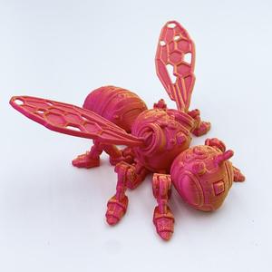 3D-geprint Cyberpunk Honingbij Model Beeldje Op Maat Gemaakt Plastic Kinderspeelgoed Met Mechanische Vleugels Oem Groothandel Leverancier - Product Image 6