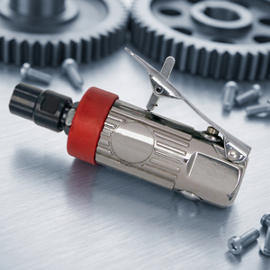 Straight <b>Mini</b> Pneumatic Air Die <b>Grinder</b> 1/4 Inch Collet Spindle Lock Metal Deburring Tool HY-147L - Product Image 2